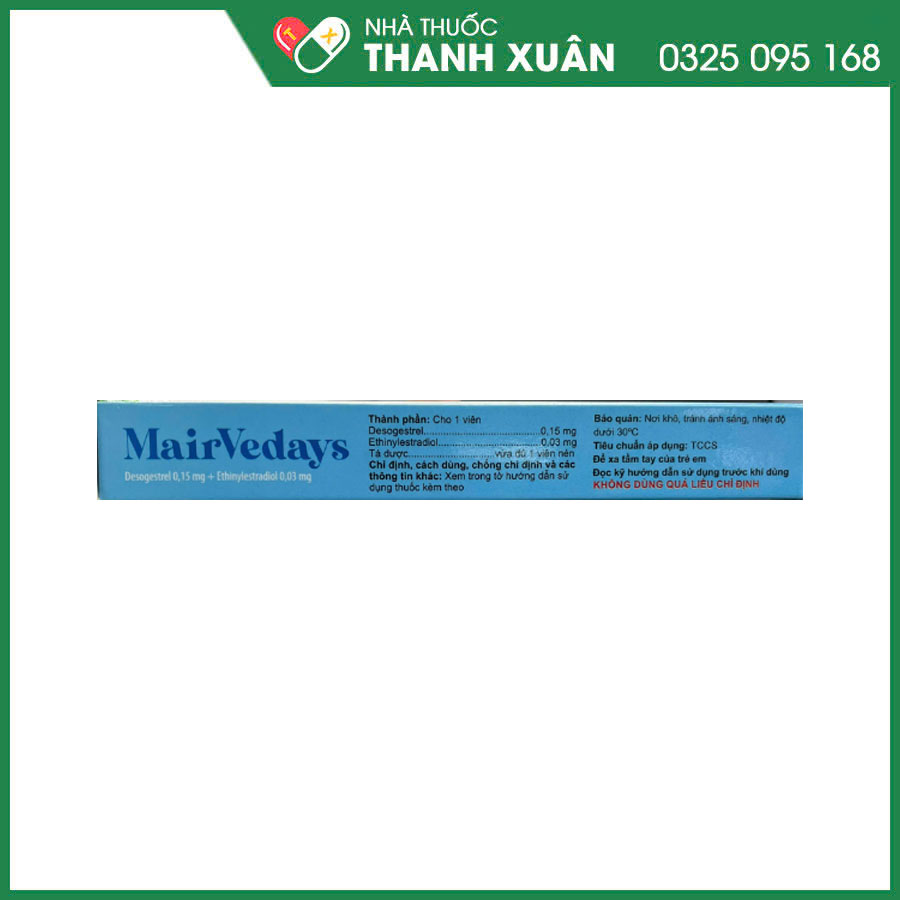 MairVedays thuốc tránh thai hàng ngày